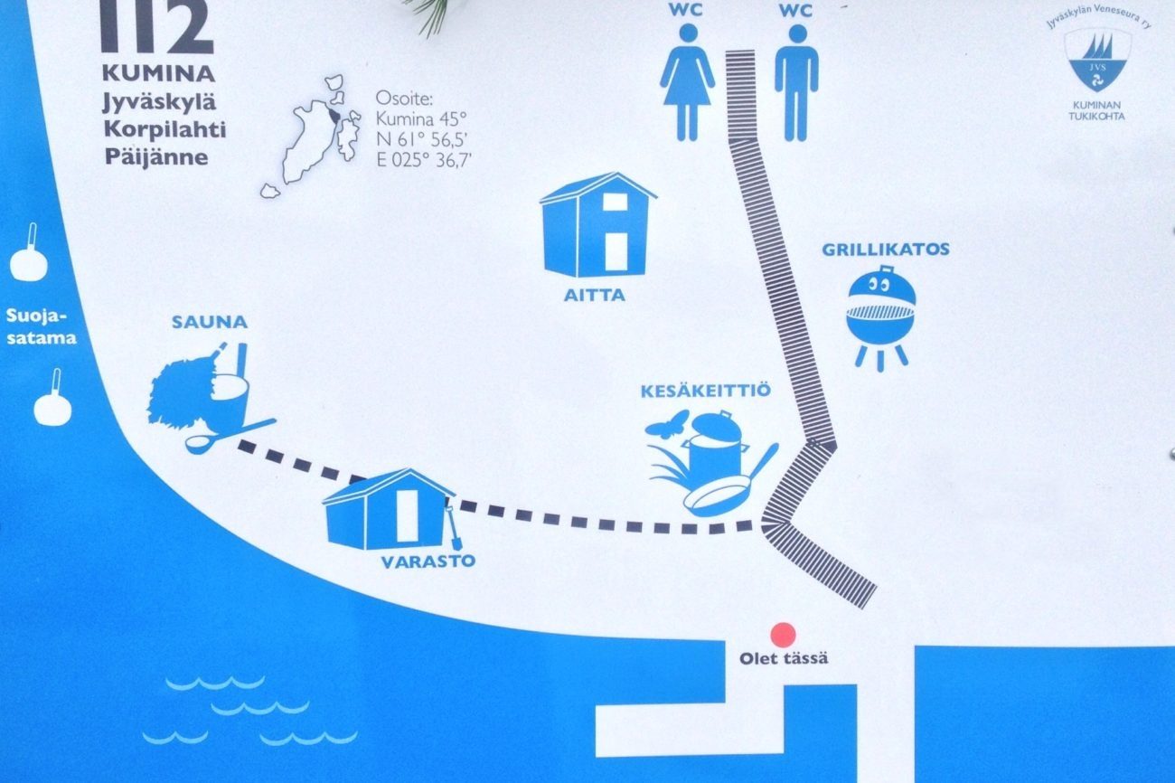 Kuminan retkisataman opaskartta